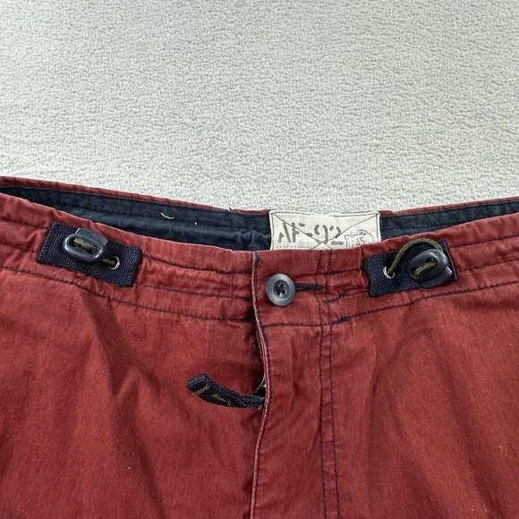 Abercrombie & Fitch Cargo Shorts Mens Large Rust Red Paratroops AF-92 Pockets - Picture 7 of 15